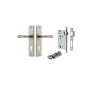 Iver Sarlat Door Lever Handle On Chamfered Backplate - primehardware