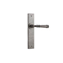 IVER Verona Door Lever Handle On Chamfered Backplate | Passage Lever Set Only | 9 Finishes - Distressed Nickel