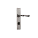 IVER Verona Door Lever Handle On Chamfered Backplate | Privacy Lever Set Only | 9 Finishes - Distressed Nickel