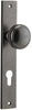 Iver Paddington Door Knob On Rectangular Backplate - primehardware