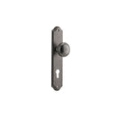 IVER Paddington Door Knob On Shouldered Backplate | Entrance Lever Set Only | 9 Finishes - Distressed Nickel