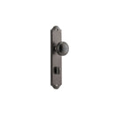 IVER Paddington Door Knob On Shouldered Backplate | Privacy Lever Set Only | 9 Finishes - Distressed Nickel
