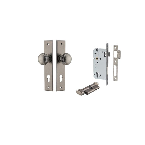 Iver Paddington Door Knob On Chamfered Backplate - primehardware