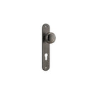 IVER Cambridge Door Knob On Oval Backplate | Entrance Lever Set Only | 9 Finishes - Distressed Nickel