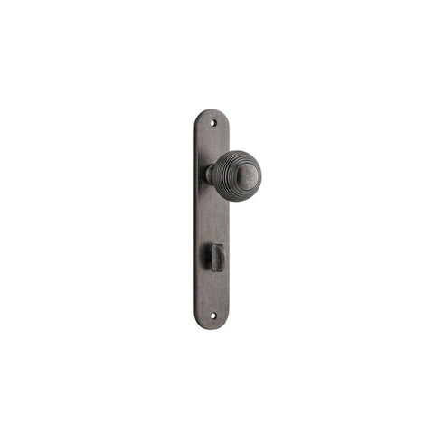 Iver Guildford Door Knob On Oval Backplate - primehardware