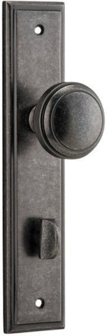 Iver Paddington Door Knob On Stepped Backplate - primehardware