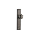 IVER Cambridge Door Knob On Stepped Backplate | Passage Lever Set Only | 9 Finishes - Distressed Nickel