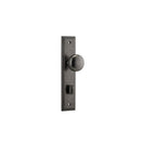 IVER Cambridge Door Knob On Stepped Backplate | Privacy Lever Set Only | 9 Finishes - Distressed Nickel