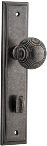 Iver Guildford Door Knob On Stepped Backplate - primehardware