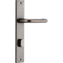 IVER Oslo Lever Door Handle On Rectangular Backplate | Privacy Lever Set Only | 9 Finishes - Distressed Nickel