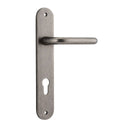 Iver Oslo Lever Door Handle On Oval Backplate - primehardware