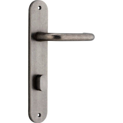 Iver Oslo Lever Door Handle On Oval Backplate - primehardware