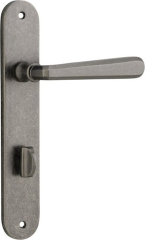 Iver Copenhagen Door Lever Handle On Oval Backplate - primehardware