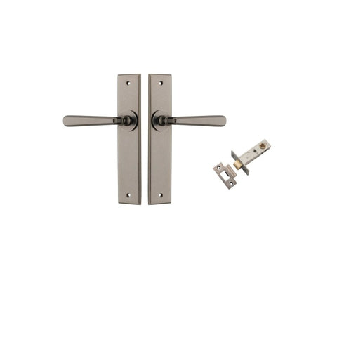 Iver Copenhagen Door Lever Handle On Chamfered Backplate - primehardware