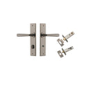 Iver Copenhagen Door Lever on Chamfered Backplate — Separate Privacy Kit