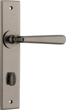 Iver Copenhagen Door Lever on Chamfered Backplate — Privacy Lever Set Only