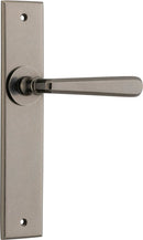 Iver Copenhagen Door Lever on Chamfered Backplate — Passage Lever Set Only