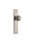 IVER Cambridge Door Knob On Chamfered Backplate | Passage Lever Set Only | 9 Finishes - Distressed Nickel