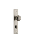 IVER Cambridge Door Knob On Chamfered Backplate | Privacy Lever Set Only | 9 Finishes - Distressed Nickel