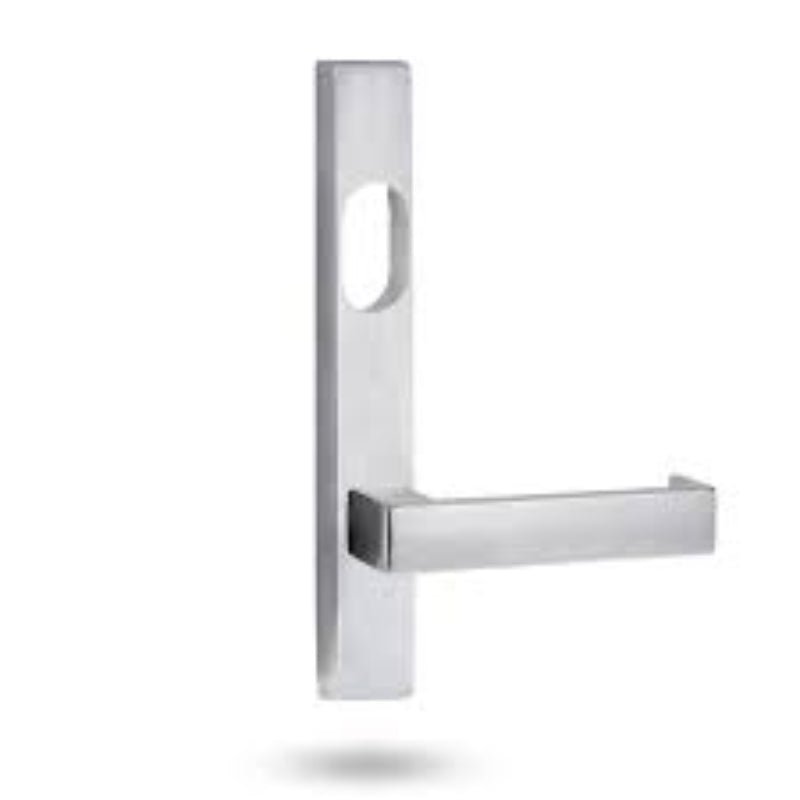 Lockwood 4601 Square End Plate With Cylinder Hole & 90 Lever Satin Brass 4601/90SB - primehardware