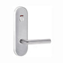 Lockwood 2916 Round End Plate With Privacy Indicator Turn & 97 Lever Satin Chrome 2916/97SC - primehardware