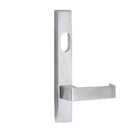 Lockwood 4601 Square End Plate With Cylinder Hole & 90 Lever Satin Chrome 4601/90SC - primehardware
