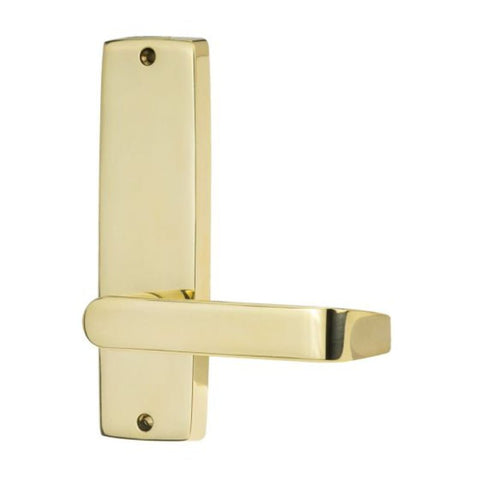 Lockwood 1905 Square End Plate With 59 Lever Polished Brass Unlacquered 1905/59BU - primehardware
