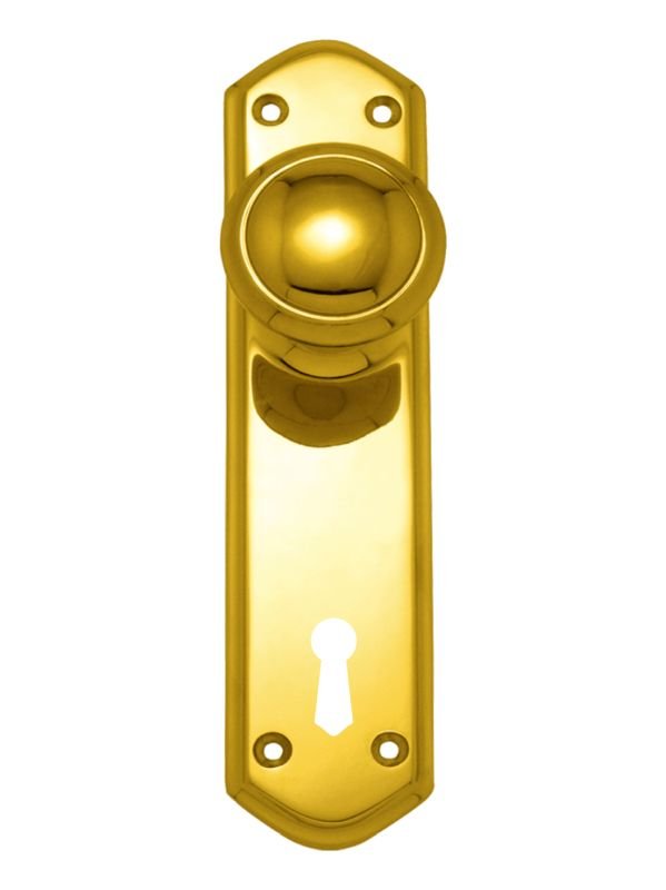 Superior Brass Knob Latch (CC 57mm) PVD PB 70mm - primehardware