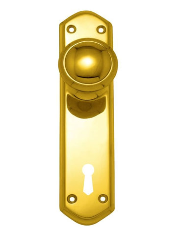 Superior Brass Knob Latch (CC 57mm) PVD PB 70mm - primehardware