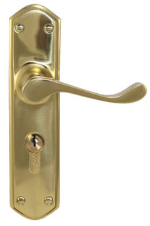 Superior Brass Lever Lock CC 47.6mm PVD Polished Brass PVD Anti-Tarnish Brass 200x48mm (Pair)