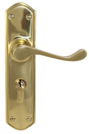 Superior Brass Lever Lock (CC 47.6mm) PVD PB 200x48mm ONLY LEVER SET - primehardware