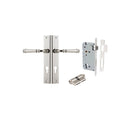 IVER Verona Door Lever Handle On Rectangular Backplate | Entrance Kit (Key/Key) | 9 Finishes - Polished Nickel