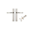 IVER Verona Door Lever Handle On Rectangular Backplate | Passage Kit | 9 Finishes - Polished Nickel
