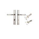 IVER Verona Door Lever Handle On Rectangular Backplate | Separate Privacy Kit | 9 Finishes - Polished Nickel