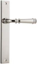 IVER Verona Door Lever Handle On Rectangular Backplate | Passage Lever Set Only | 9 Finishes - Polished Nickel