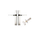 IVER Annecy Door Lever Handle On Rectangular Backplate | Passage Kit | 9 Finishes - Polished Nickel