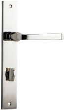 IVER Annecy Door Lever Handle On Rectangular Backplate | Privacy Lever Set Only | 9 Finishes - Polished Nickel