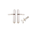 IVER Sarlat Lever Door Handle On Shouldered Backplate | Passage Kit | 10 Finishes - Polished Nickel