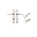 IVER Sarlat Lever Door Handle On Shouldered Backplate | Separate Privacy Kit | 10 Finishes - Polished Nickel