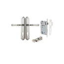 IVER Verona Door Lever Handle On Shouldered Backplate | Entrance Kit (Key/Thumb) | 9 Finishes - Polished Nickel