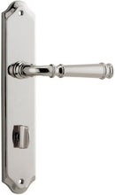 IVER Verona Door Lever Handle On Shouldered Backplate | Privacy Lever Set Only | 9 Finishes - Polished Nickel