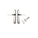 IVER Annecy Door Lever Handle On Shouldered Backplate | Passage Kit | 9 Finishes - Polished Nickel