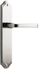 IVER Annecy Door Lever Handle On Shouldered Backplate | Passage Lever Set Only | 9 Finishes - Polished Nickel
