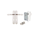 Iver Sarlat Solid Brass Door Lever on Oval Backplate | Entrance Kit (Key/Key) | 10 Finishes - Polished Nickel