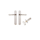 Iver Sarlat Solid Brass Door Lever on Oval Backplate | Passage Kit | 10 Finishes - Polished Nickel