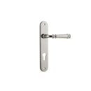 Iver Verona Solid Brass Door Lever on Oval Backplate | Entrance Lever Set Only | 9 Finishes - Polished Nickel