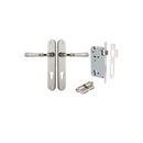 Iver Verona Solid Brass Door Lever on Oval Backplate | Entrance Kit (Key/Key) | 9 Finishes - Polished Nickel