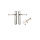 Iver Verona Solid Brass Door Lever on Oval Backplate | Passage Kit | 9 Finishes - Polished Nickel