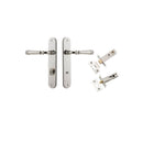 Iver Verona Solid Brass Door Lever on Oval Backplate | Separate Privacy Kit | 9 Finishes - Polished Nickel