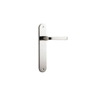 Iver Annecy Solid Brass Door Lever on Oval Backplate | Passage Lever Set Only | 9 Finishes - Polished Nickel